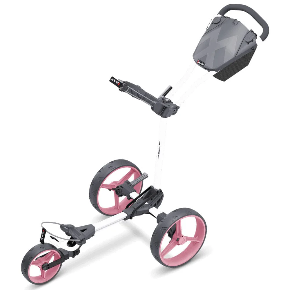 Big Max Blade Trio 3-Wheel Push Trolley - White/Pink - Image 4