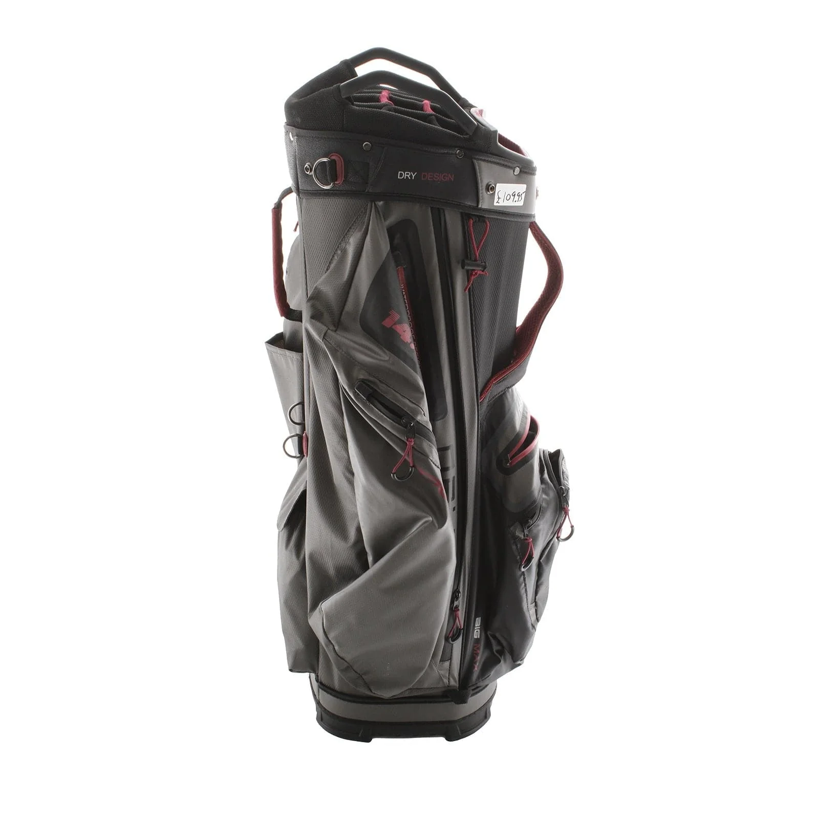Big Max Dri Lite 14.0 Tour Cart Bag - Grey/Red - Image 3