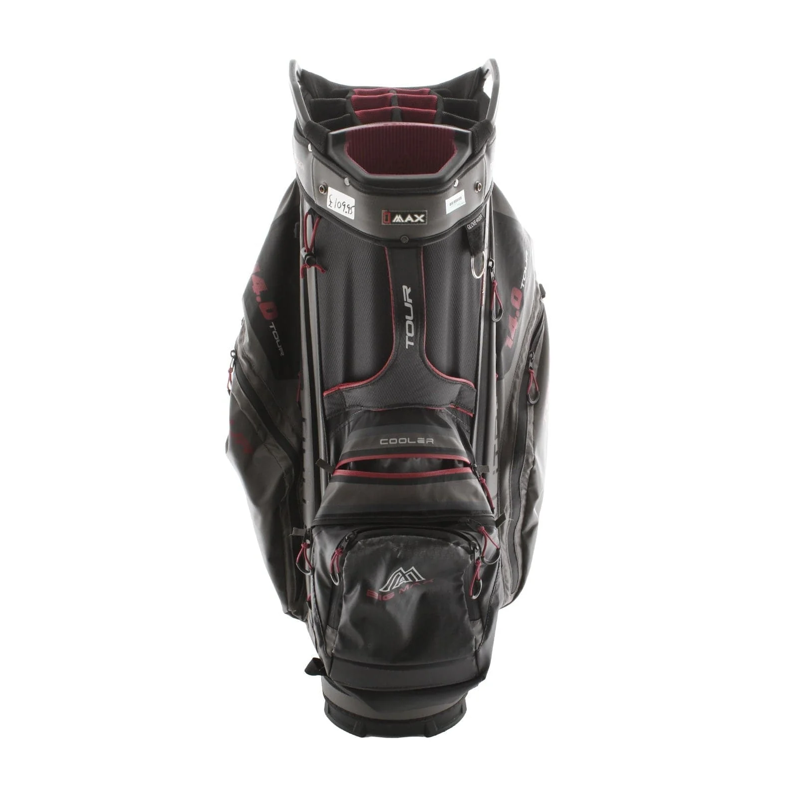 Big Max Dri Lite 14.0 Tour Cart Bag - Grey/Red - Image 4