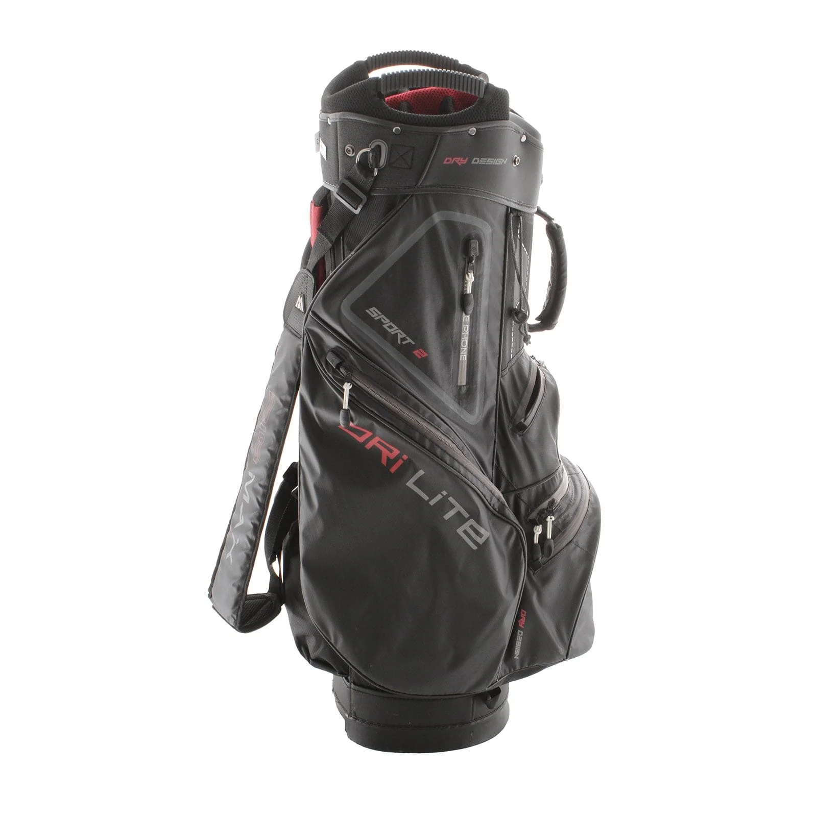 Big Max Dri Lite Sport 2 Cart Bag - Black/Red/Grey - Image 3