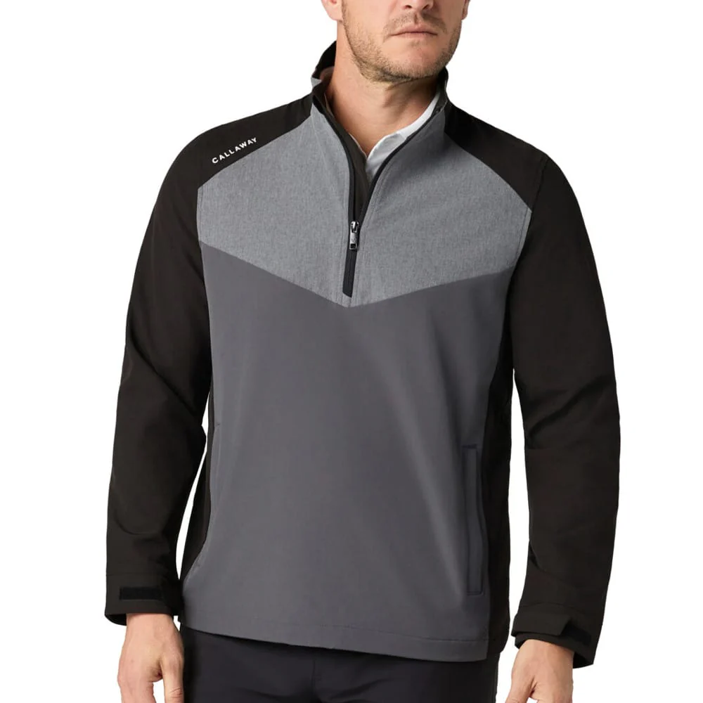Callaway 1/2 Zip Wind Jacket - Caviar - Image 3