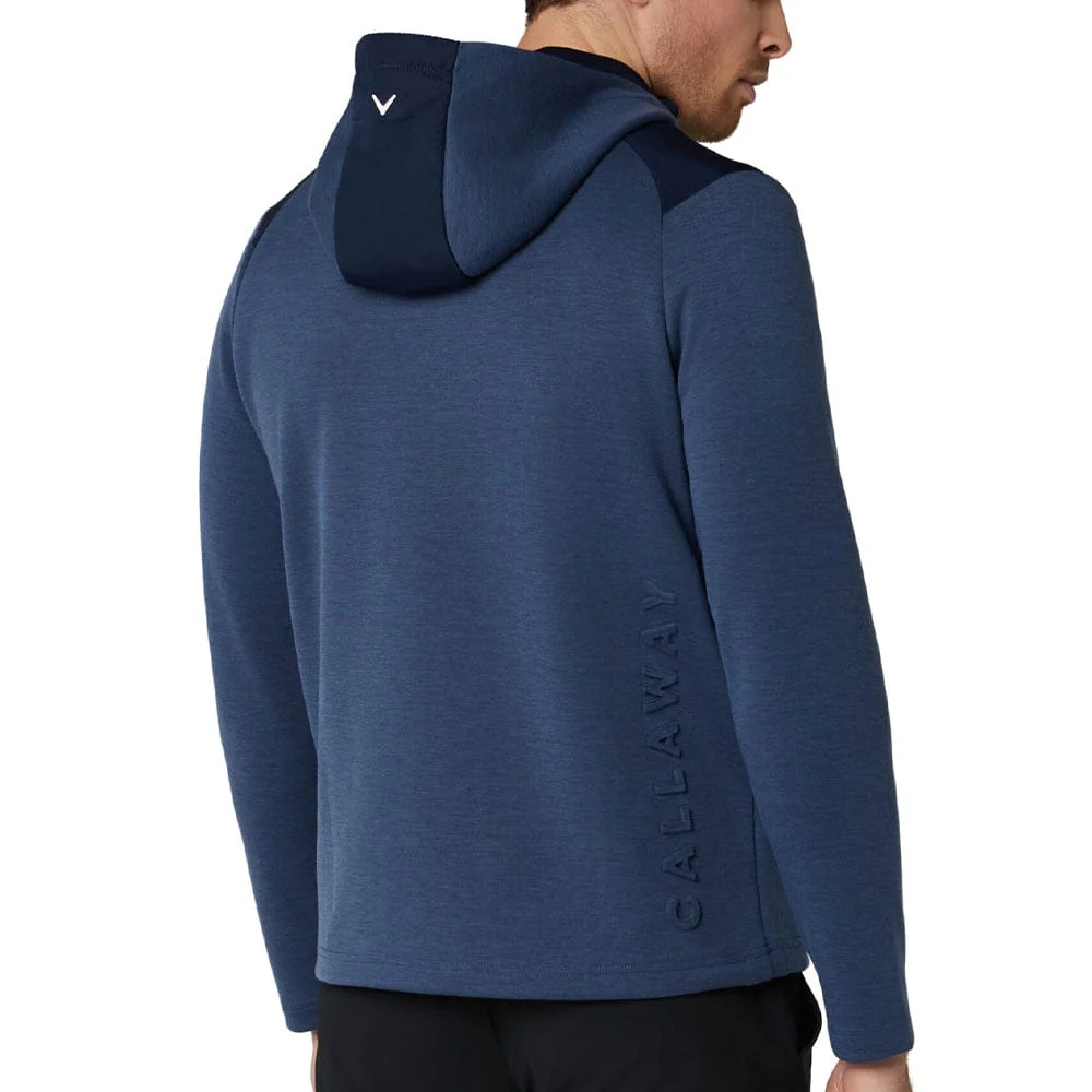 Callaway 1/4 Zip Premium Hoodie - Peacoat Heather - Image 4