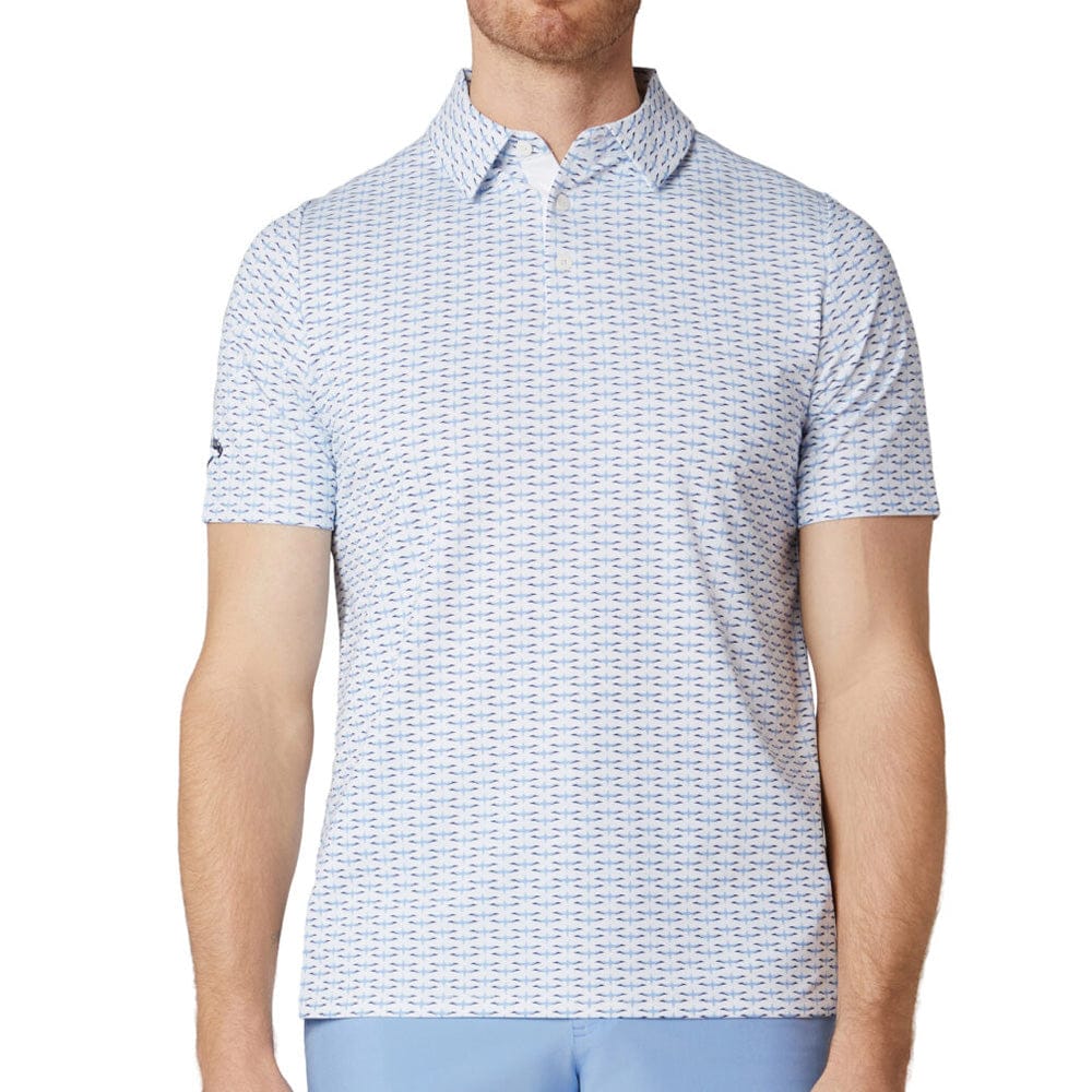 Callaway Albatross Geo Print Polo Shirt - Bright White - Image 3