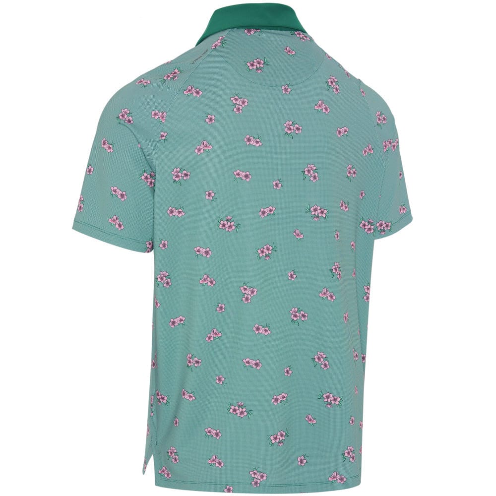 Callaway Azalea Gingham Polo Shirt - Galapagos Green - Image 2