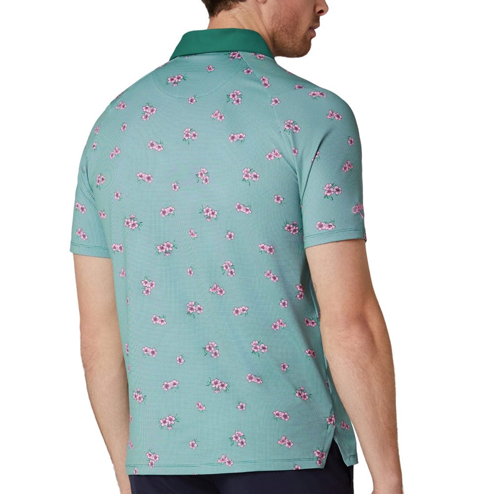 Callaway Azalea Gingham Polo Shirt - Galapagos Green - Image 6