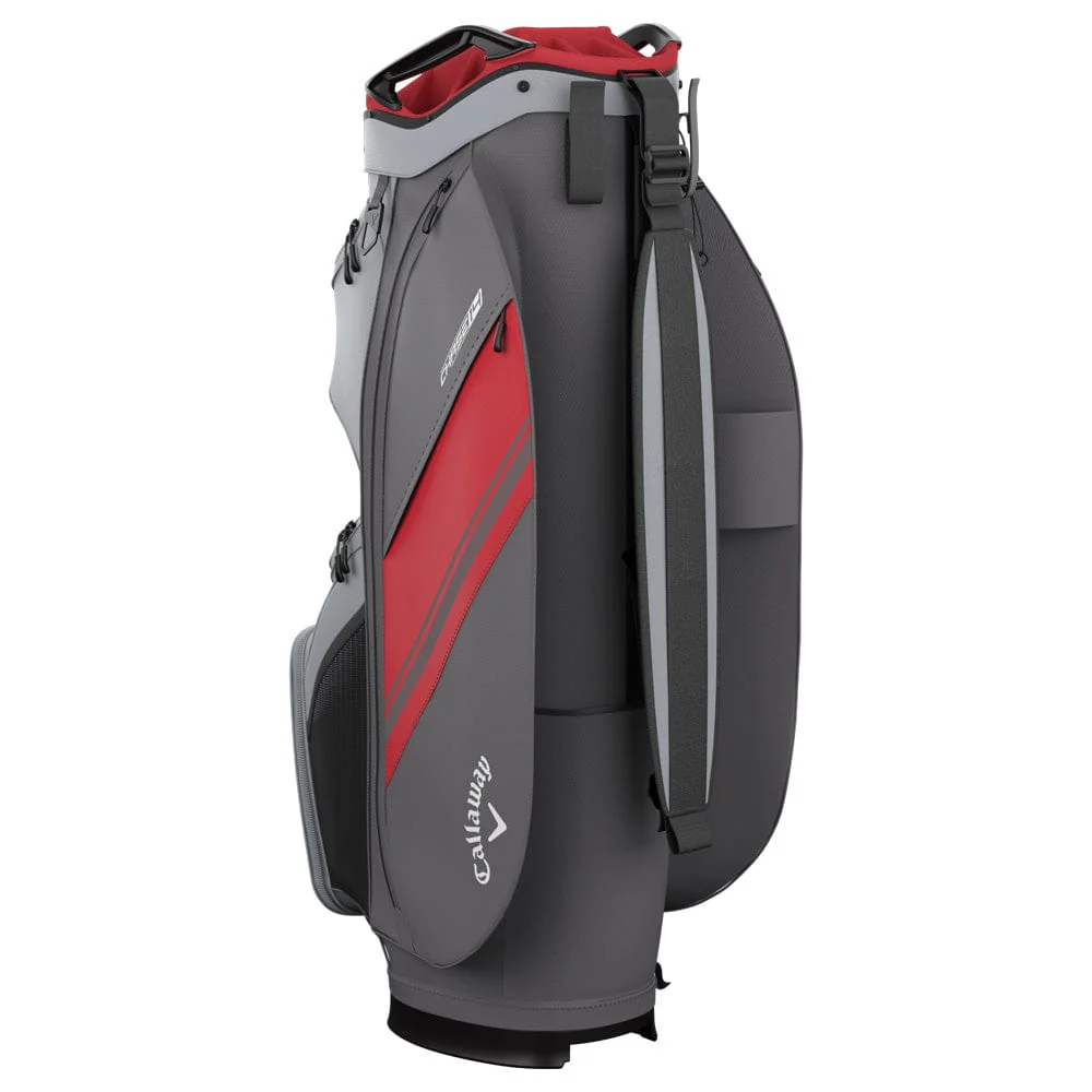 Callaway Chase 14 Cart Bag - Steel/Graphite/Red - Image 2