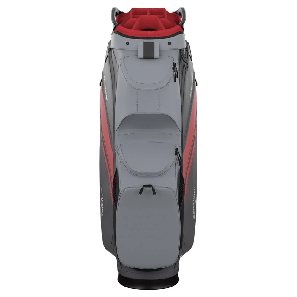 Callaway Chase 14 Cart Bag - Steel/Graphite/Red - Image 3