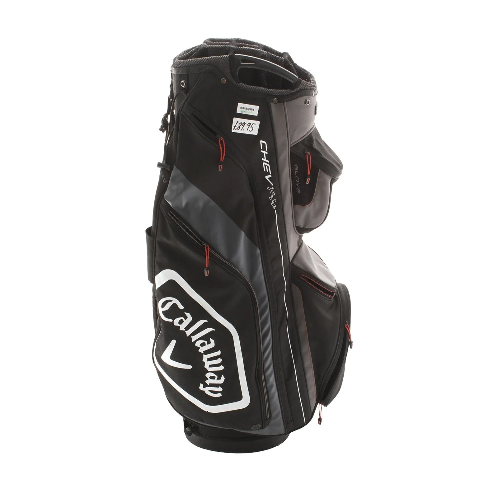 Callaway Chev 14+ Cart Bag - Black/Grey/Red/White - Image 3