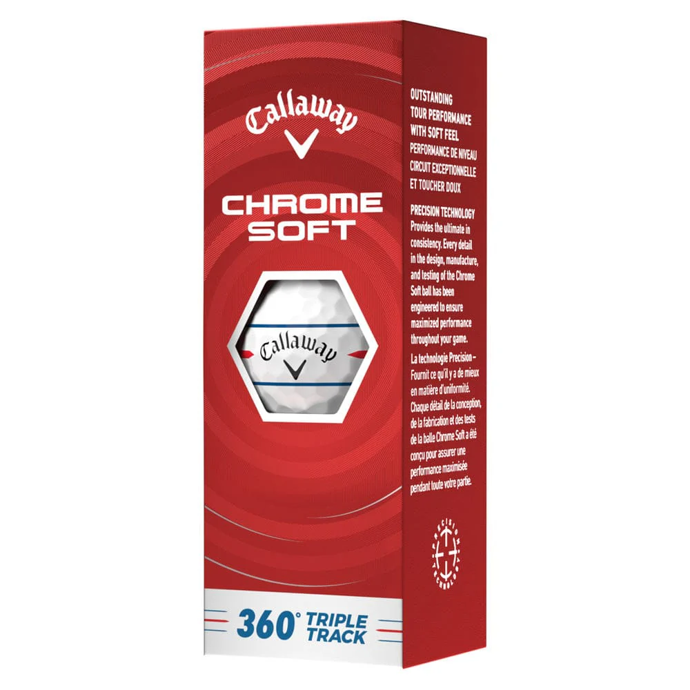 Callaway Chrome Soft 360 Triple Track Golf Balls - White - 12 Pack - Image 6