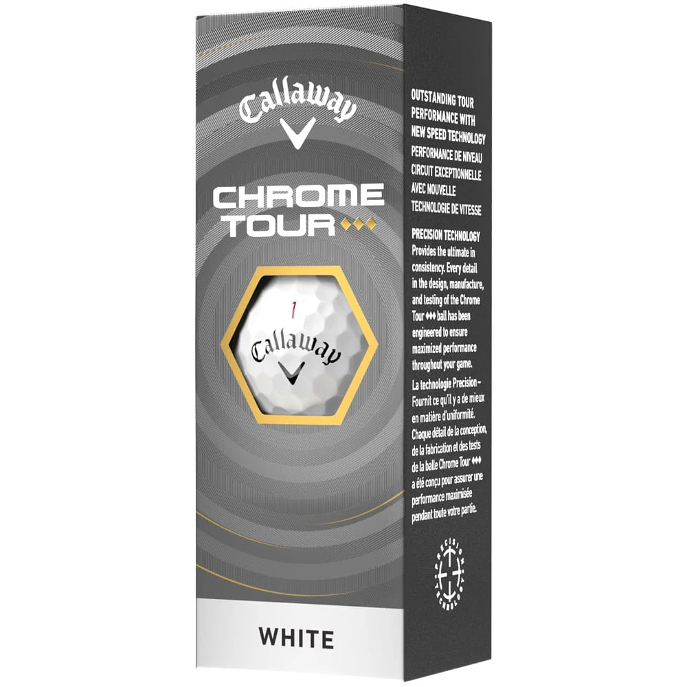 Callaway Chrome Tour Triple Diamond Golf Balls - White - 12 Pack - Image 4