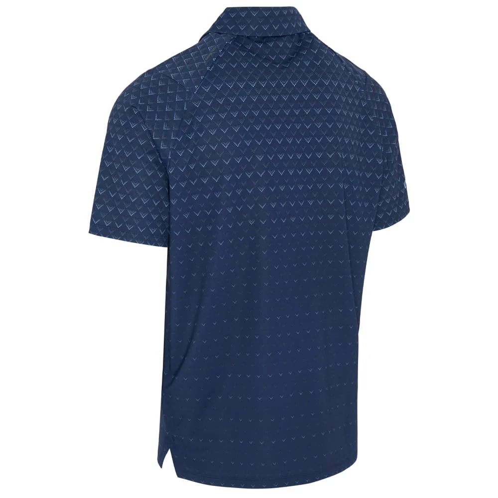 Callaway Engineered Chev Ombre Print Polo Shirt - Peacoat - Image 2