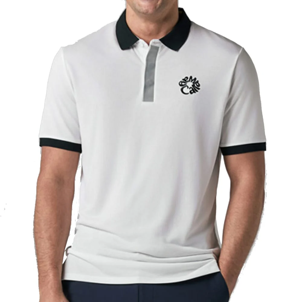 Callaway Legacy Collection Blocked Logo Collar Polo Shirt - Bright White - Image 3