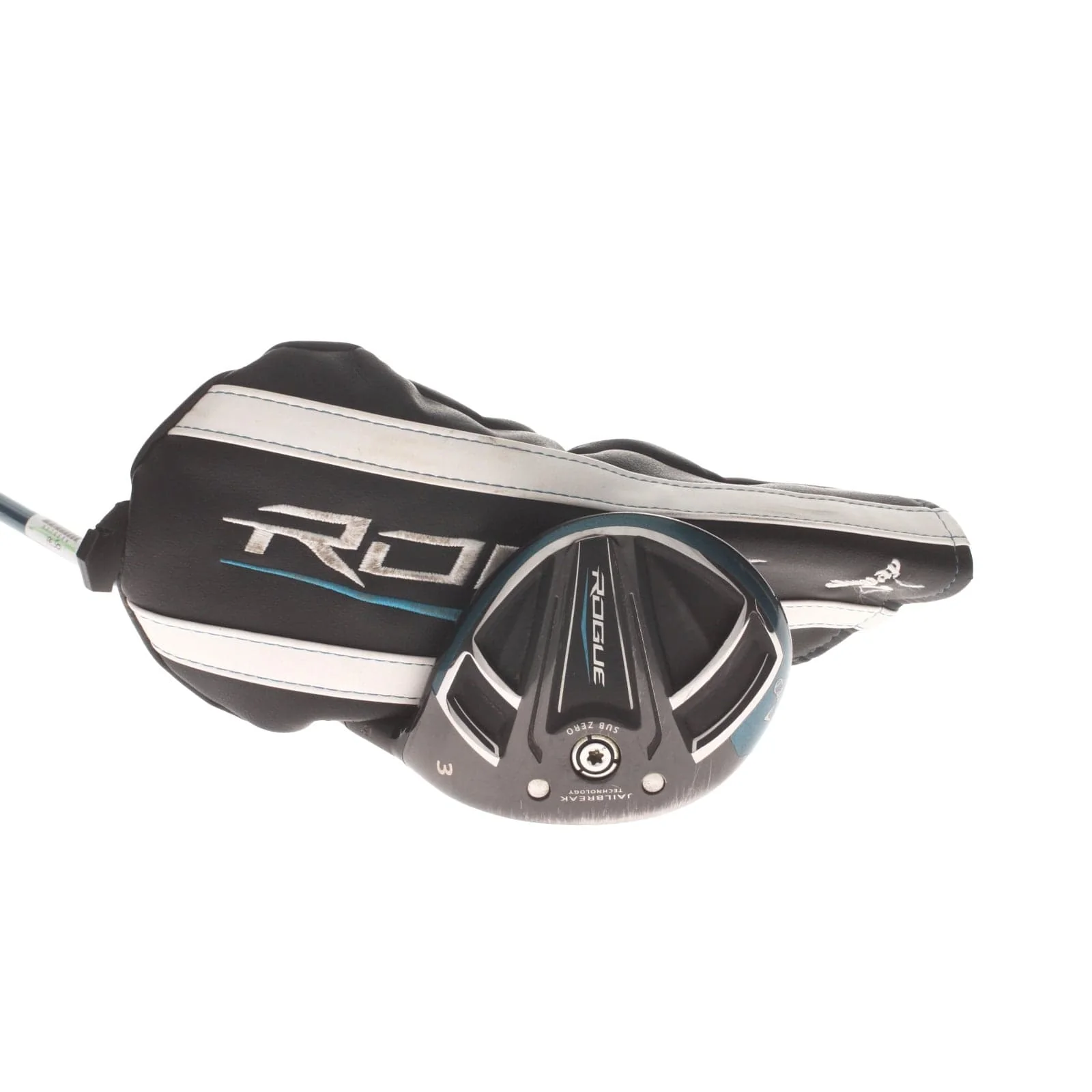 Callaway Rogue Sub Zero Graphite Mens Right Hand Fairway 3 Wood 18* Stiff - Project X Evenflow Blue 75