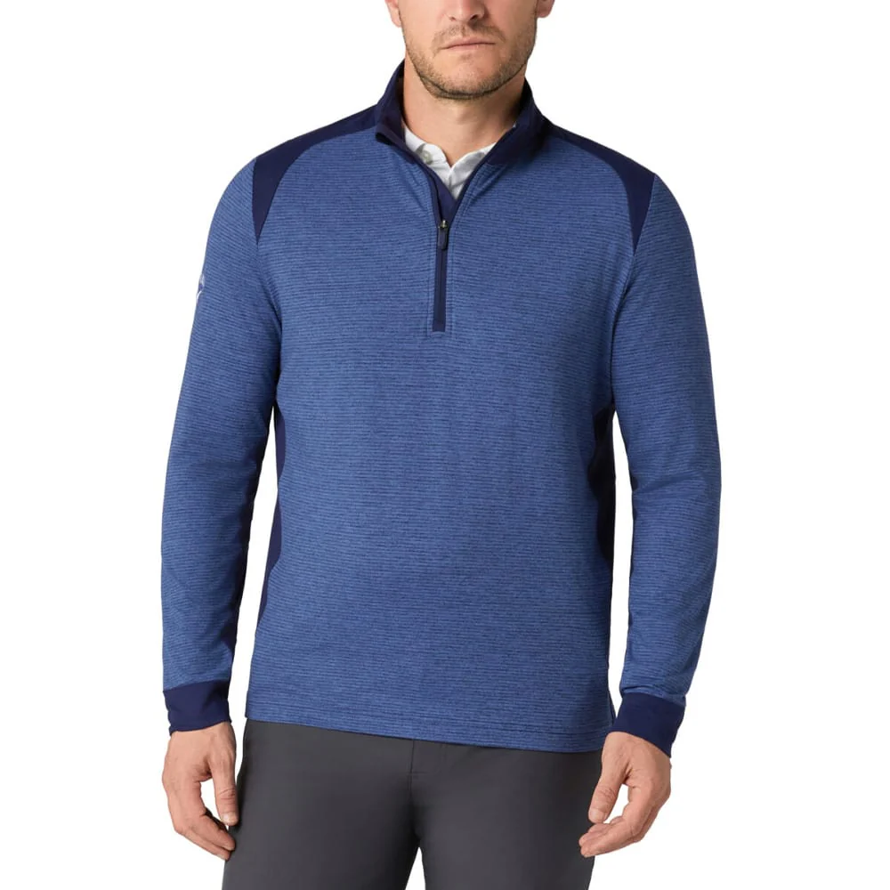 Callaway Soft Touch Blocked 1/4 Zip - Peacoat Heather - Image 3