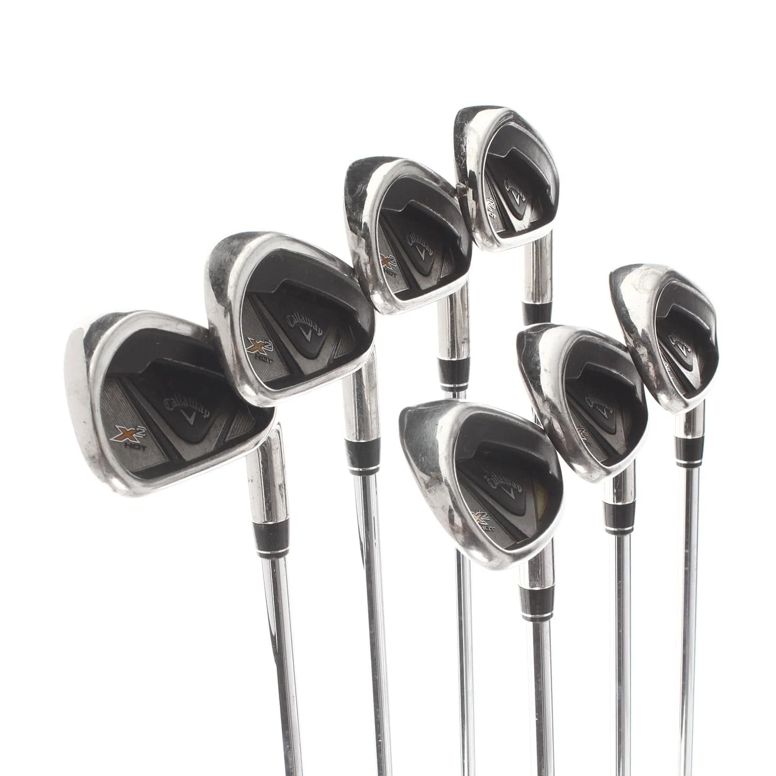 Callaway X2 Hot Steel Mens Right Hand Irons 4-PW Regular - True Temper Speed Step 85 - Image 2