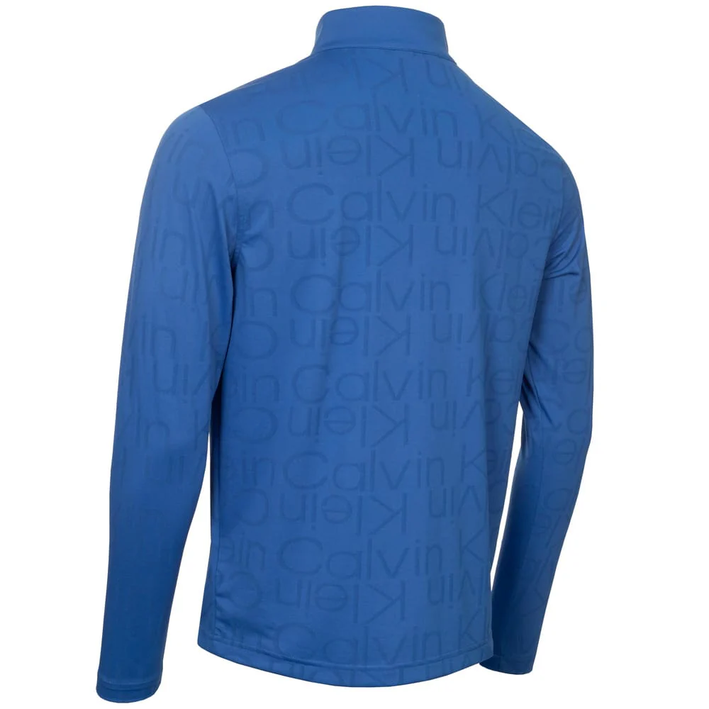 Calvin Klein Avondale Half Zip Pullover - Blue Hibiscus - Image 2
