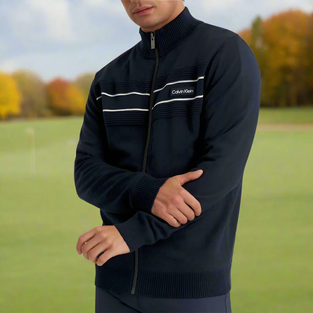 Calvin Klein Baxter Lined Sweater - Navy - Image 6
