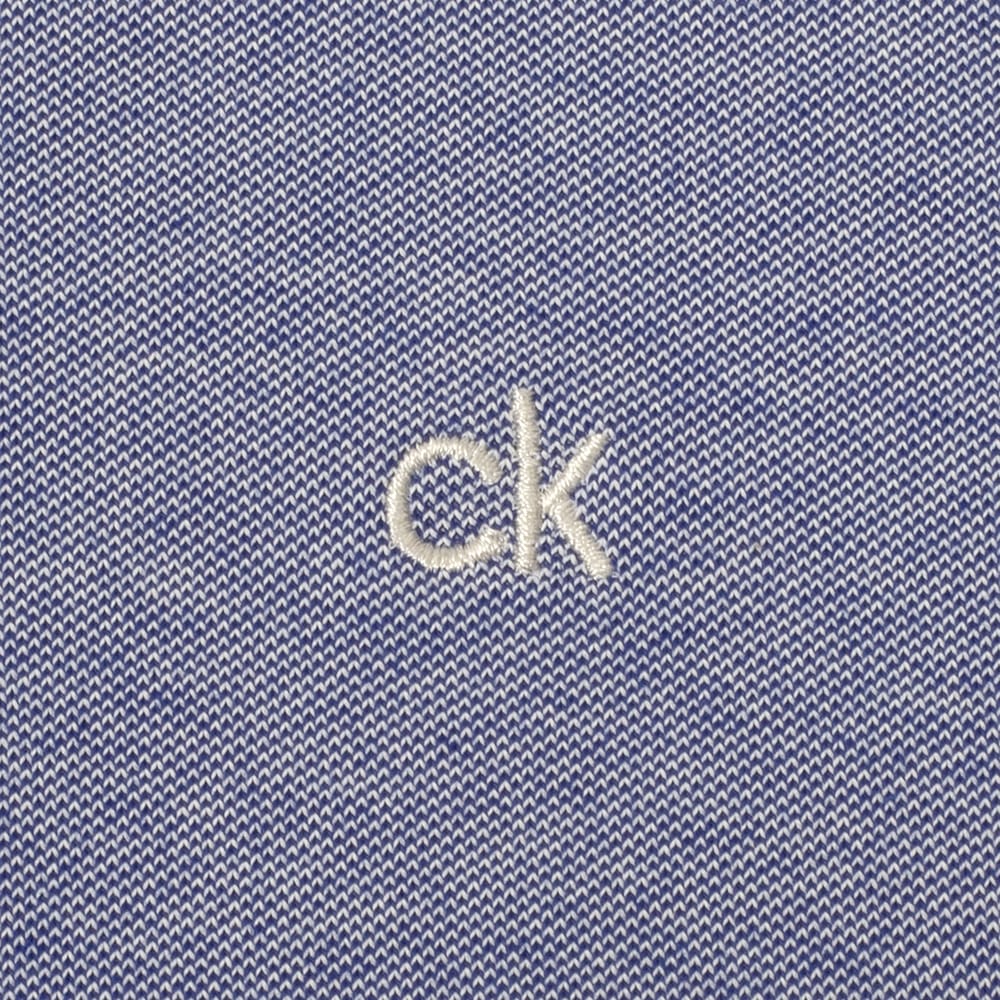Calvin Klein Bayard Long Sleeve Polo Shirt - French Blue - Image 4