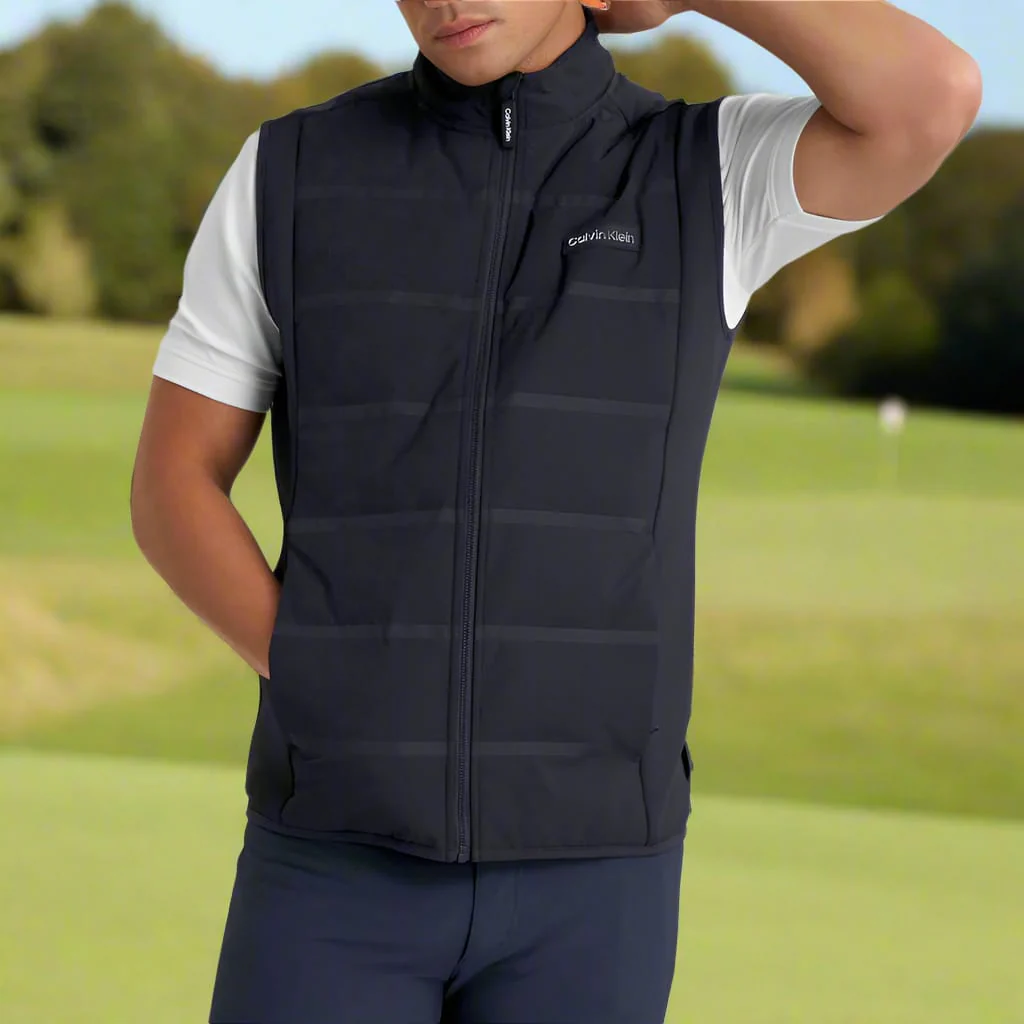 Calvin Klein Houston Hybrid Full Zip Gilet - Navy - Image 6
