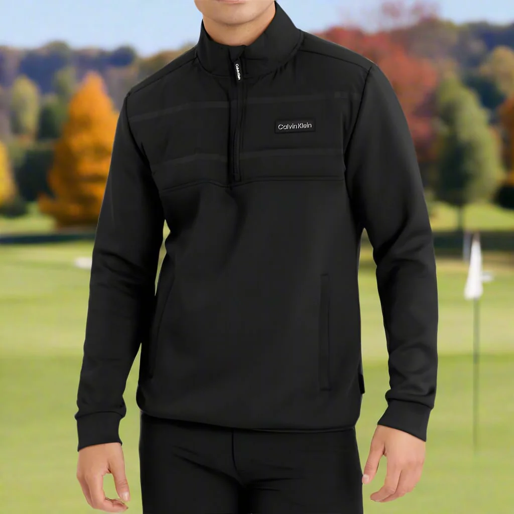 Calvin Klein Houston Hybrid 1/2 Zip - Black - Image 6
