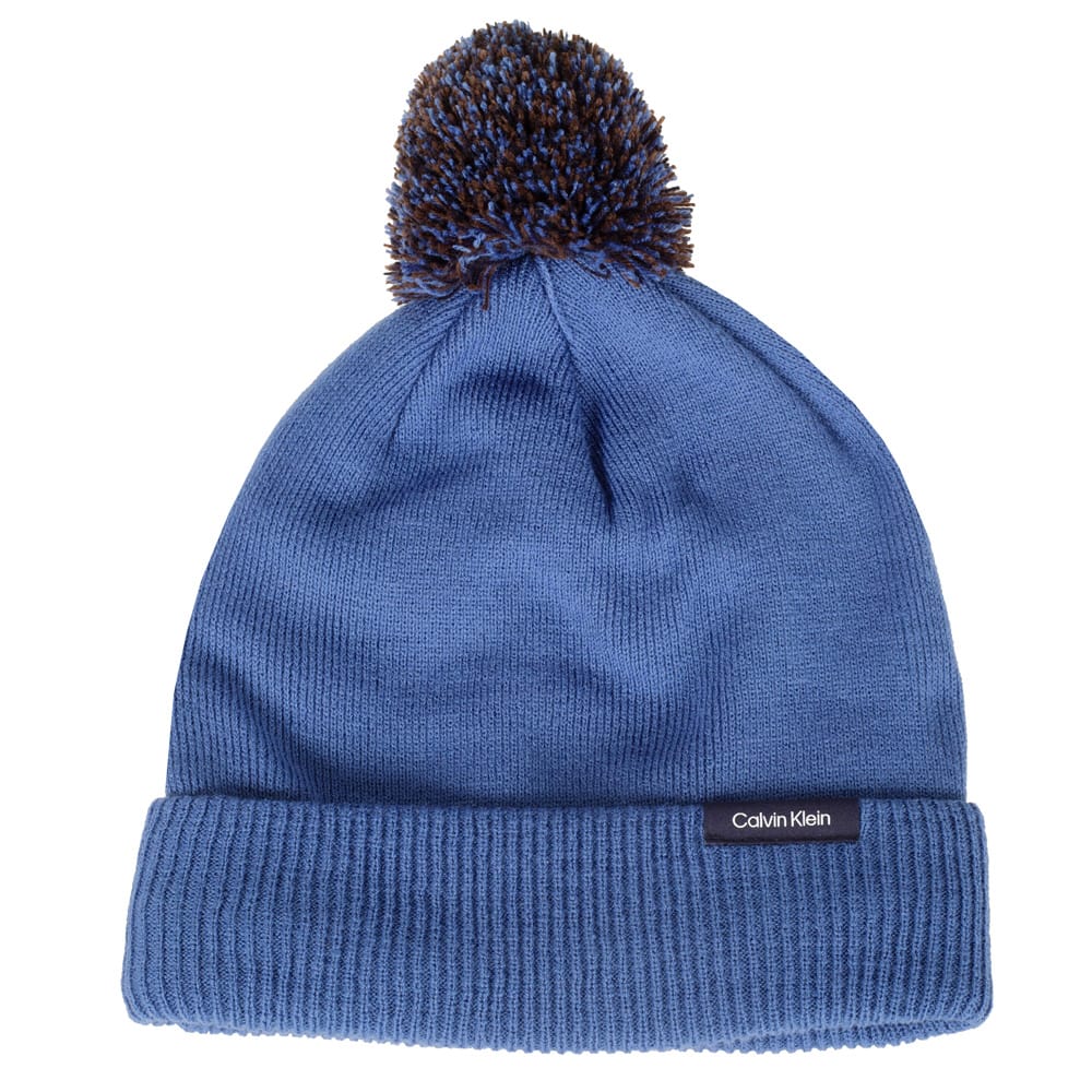 Calvin Klein Linden Bobble Beanie - Blue Hibiscus