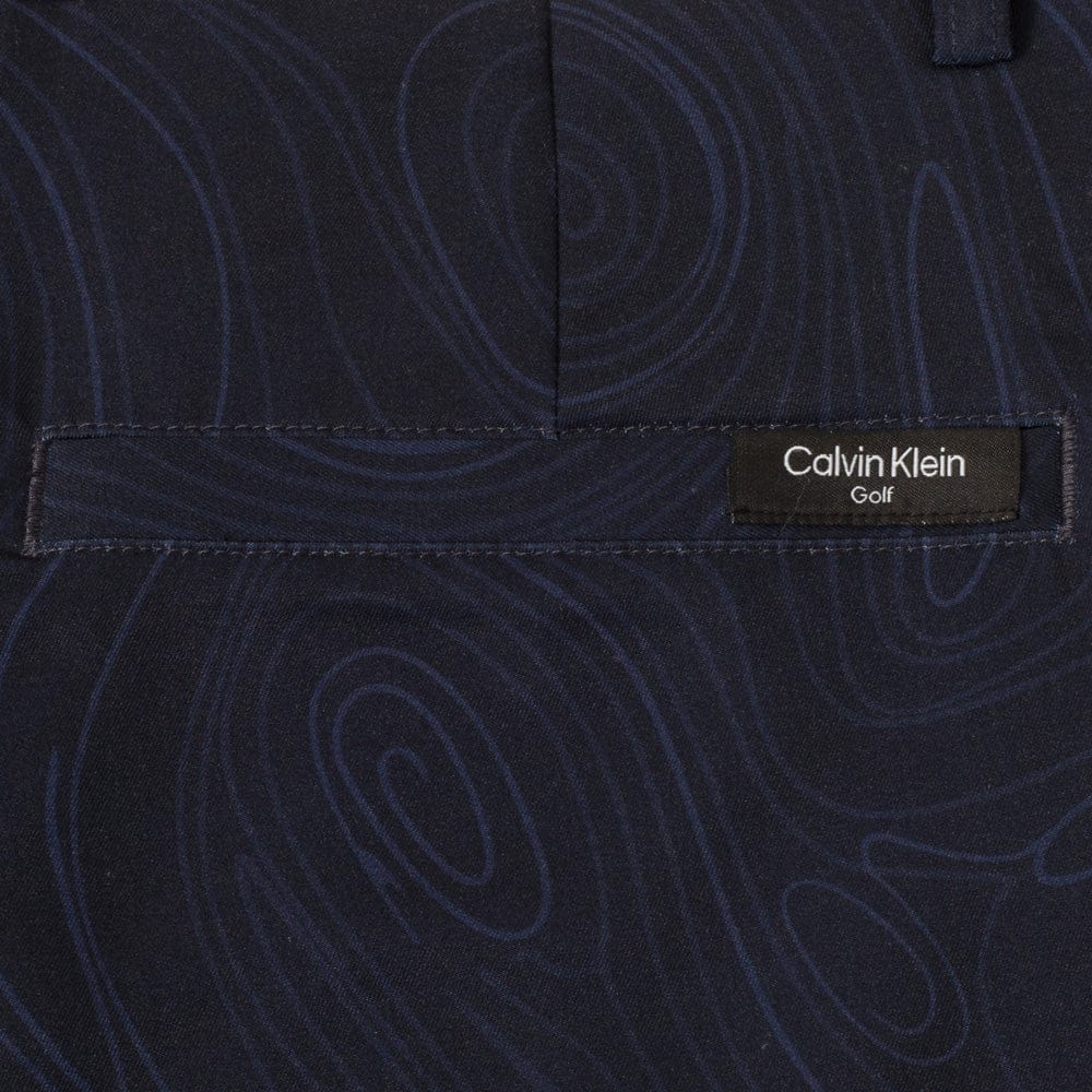 Calvin Klein Marble Print Bullet Shorts - Navy - Image 7