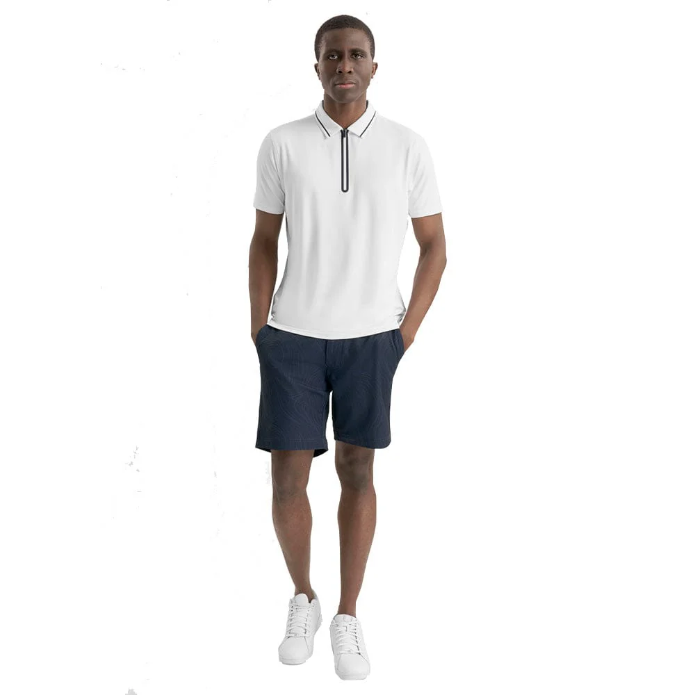 Calvin Klein Marble Print Bullet Shorts - Navy - Image 9