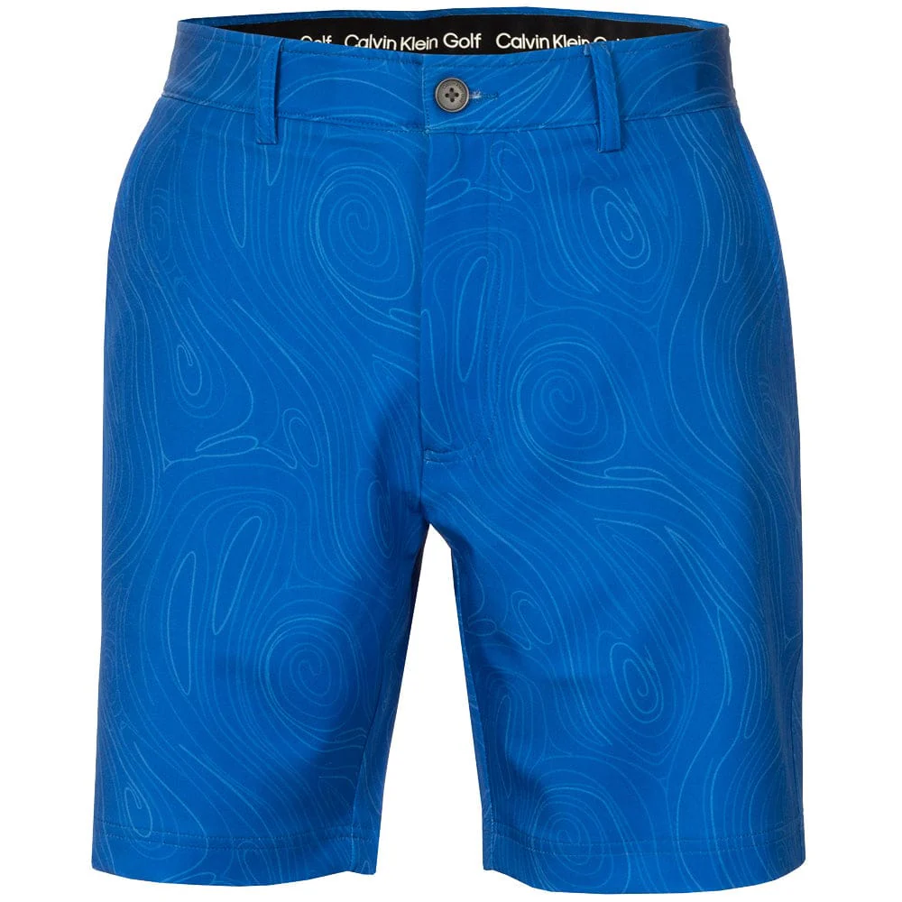Calvin Klein Marble Print Bullet Shorts - Sapphire - Image 3
