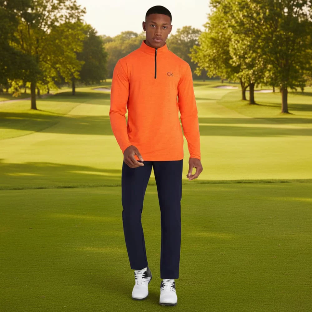 Calvin Klein Newport Half-Zip Sweater - Blaze Marl - Image 5