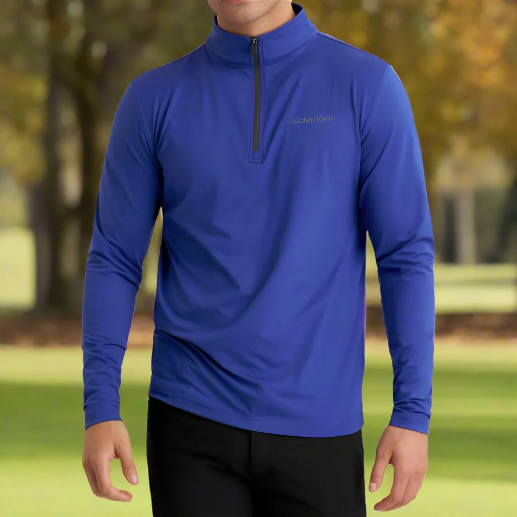 Calvin Klein Newport 1/2 Zip Pullover- French Blue - Image 5