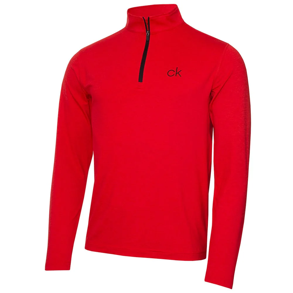 Calvin Klein Newport Half-Zip Sweater - Powdered Red Marl