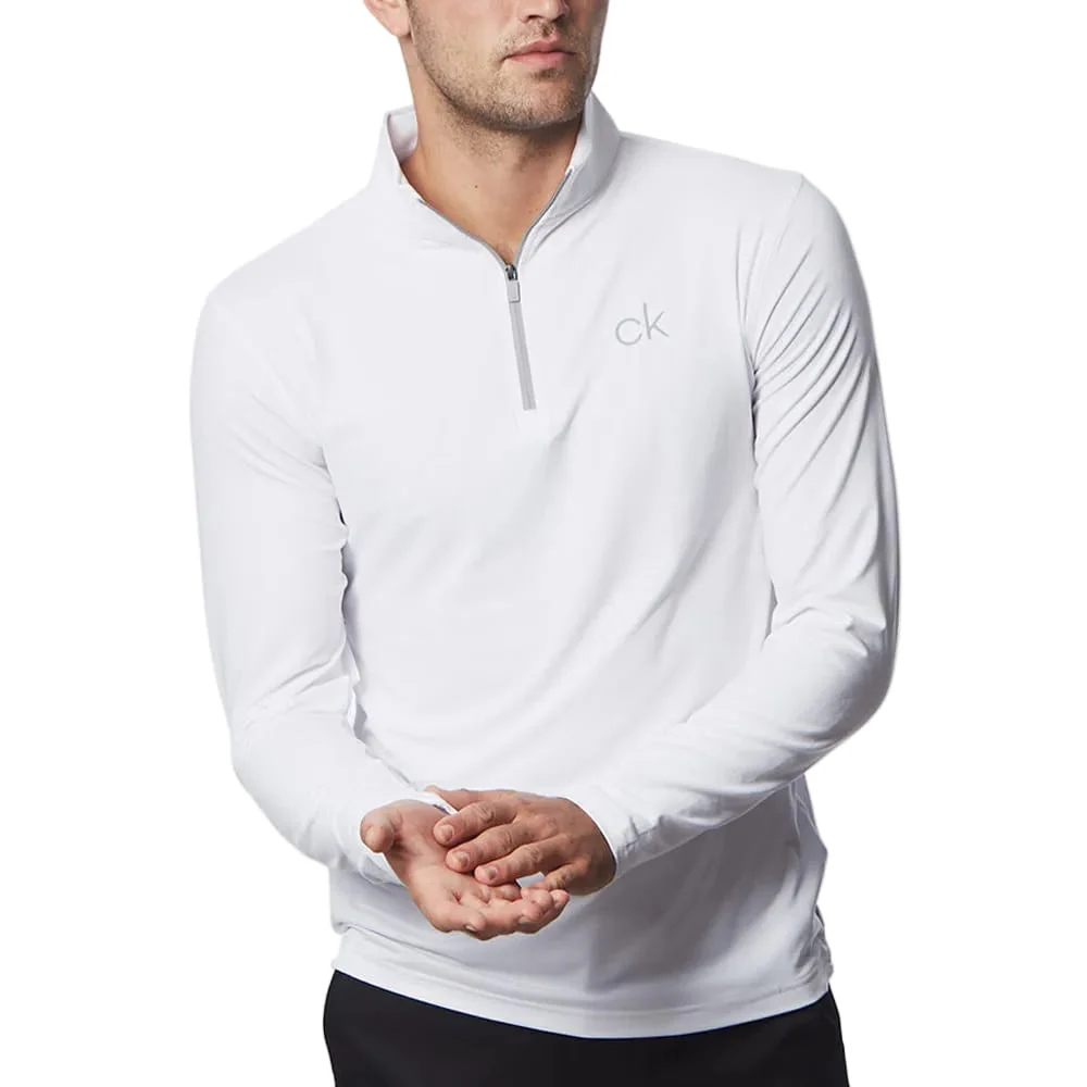 Calvin Klein Newport Half-Zip Sweater - White - Image 3