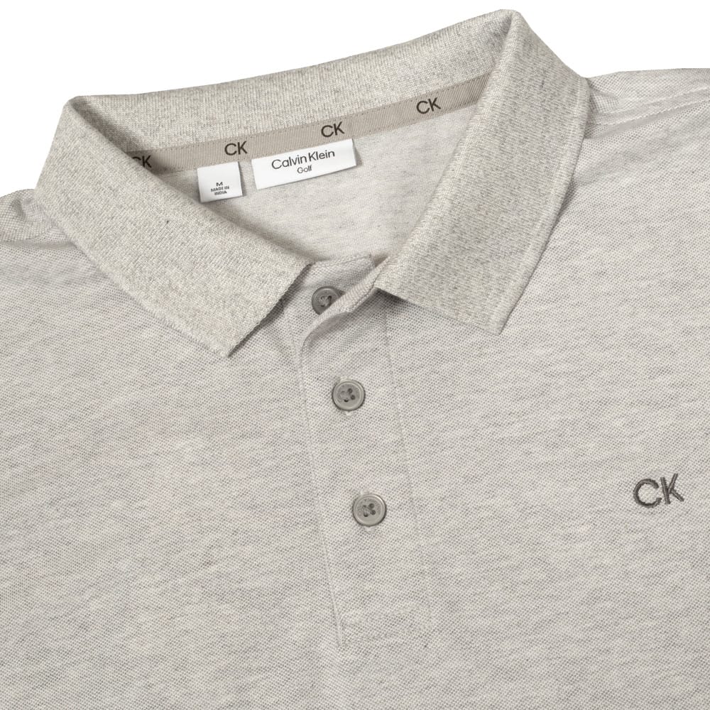 Calvin Klein Planet Polo Shirt - Silver Marl - Image 3