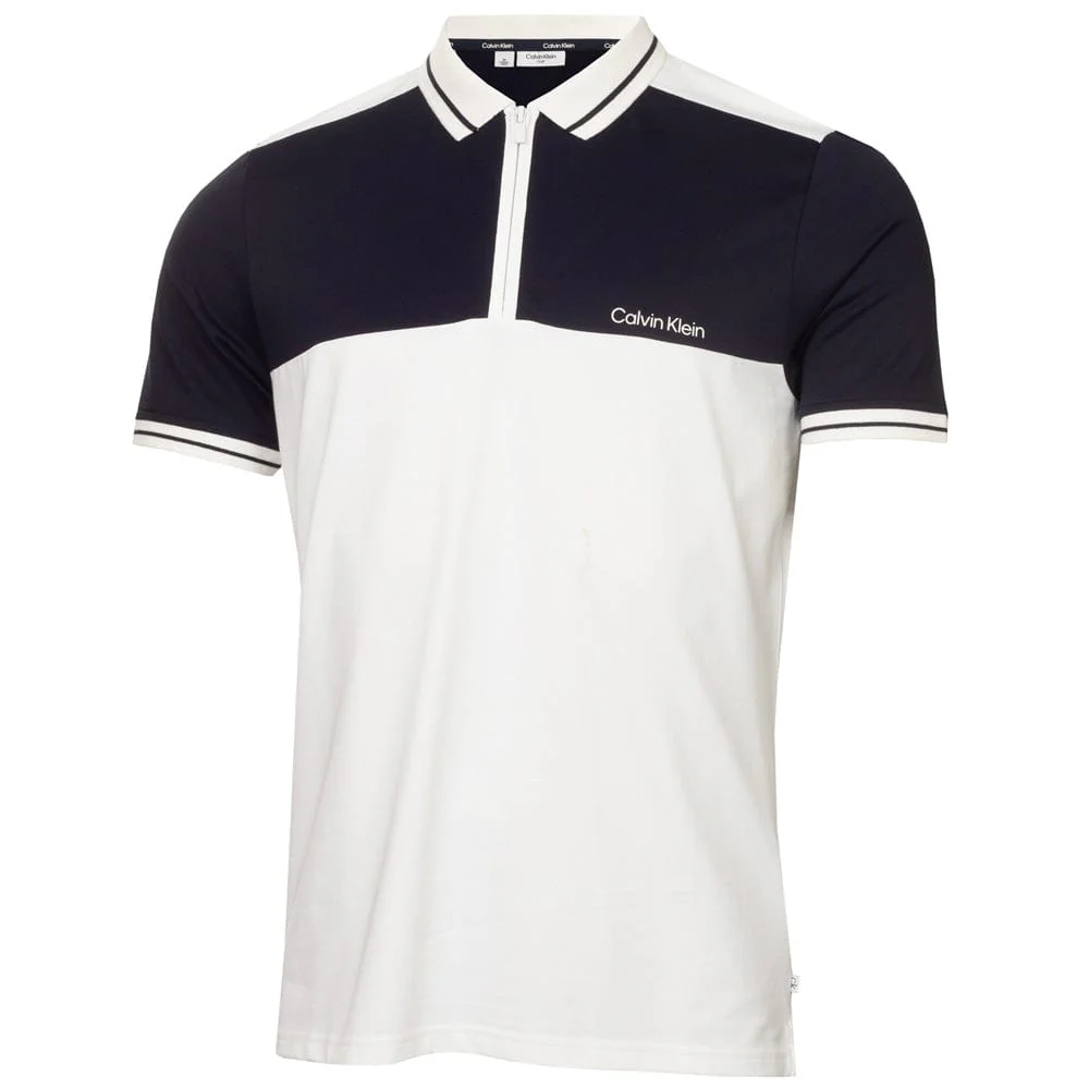 Calvin Klein Springhill Colour Block Polo Shirt - White - Image 3
