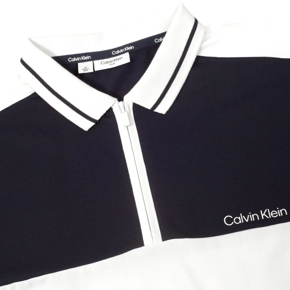 Calvin Klein Springhill Colour Block Polo Shirt - White - Image 5