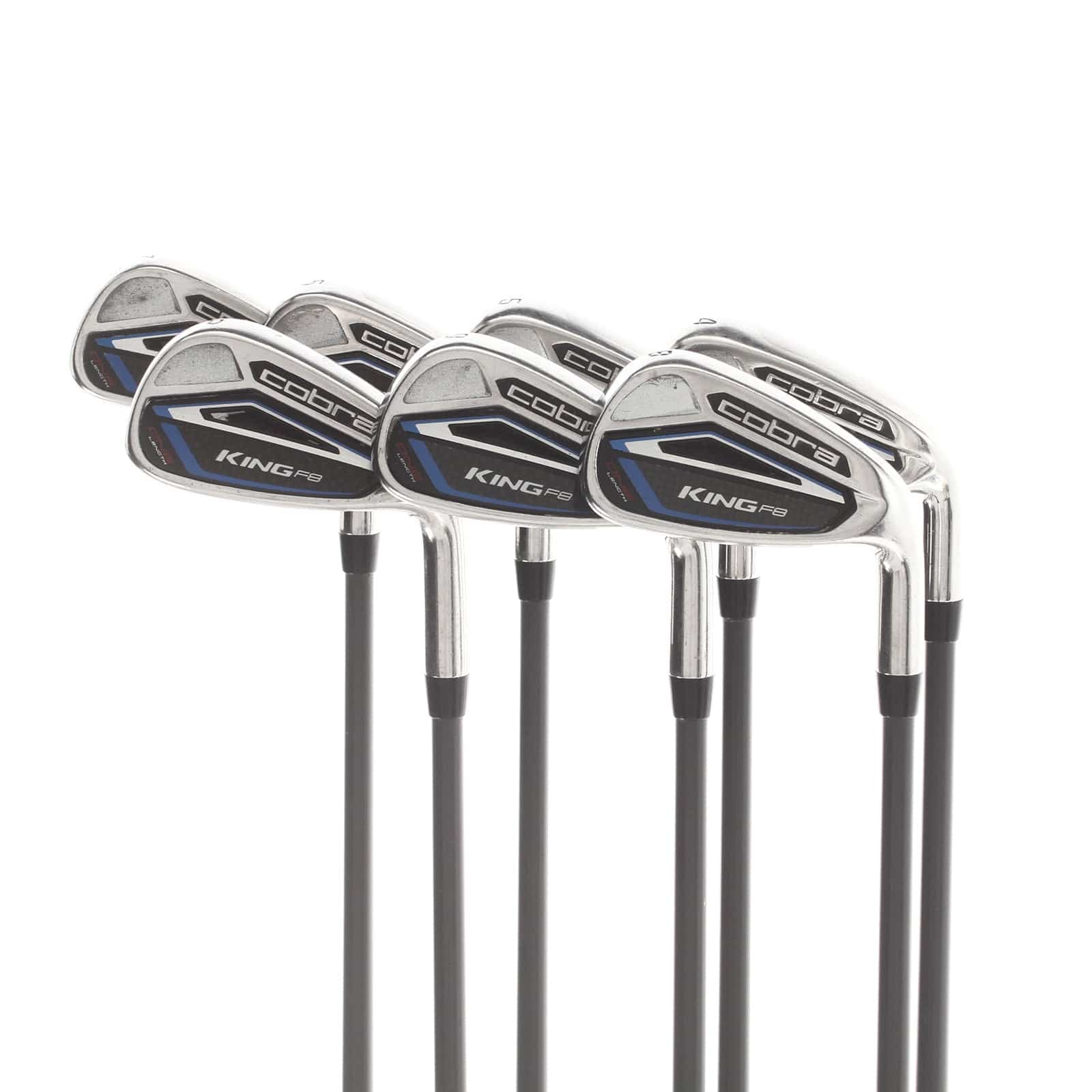 Cobra King F8 One Length Graphite Mens Right Hand Irons 4-PW Regular - Fujikura 6R