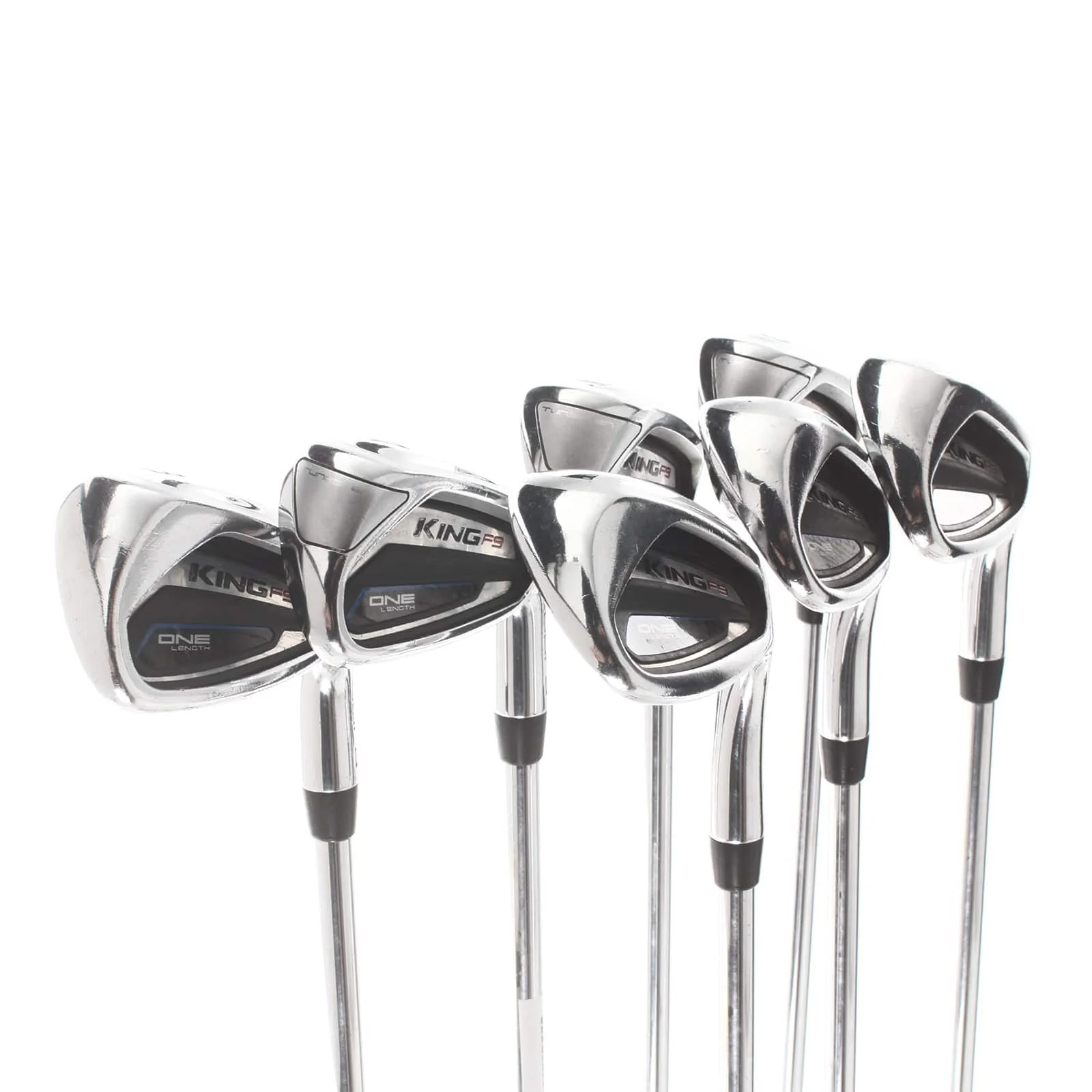 Cobra King F9 One Length Steel Mens Right Hand Irons 5-GW Regular - KBS Tour 80 R - Image 2