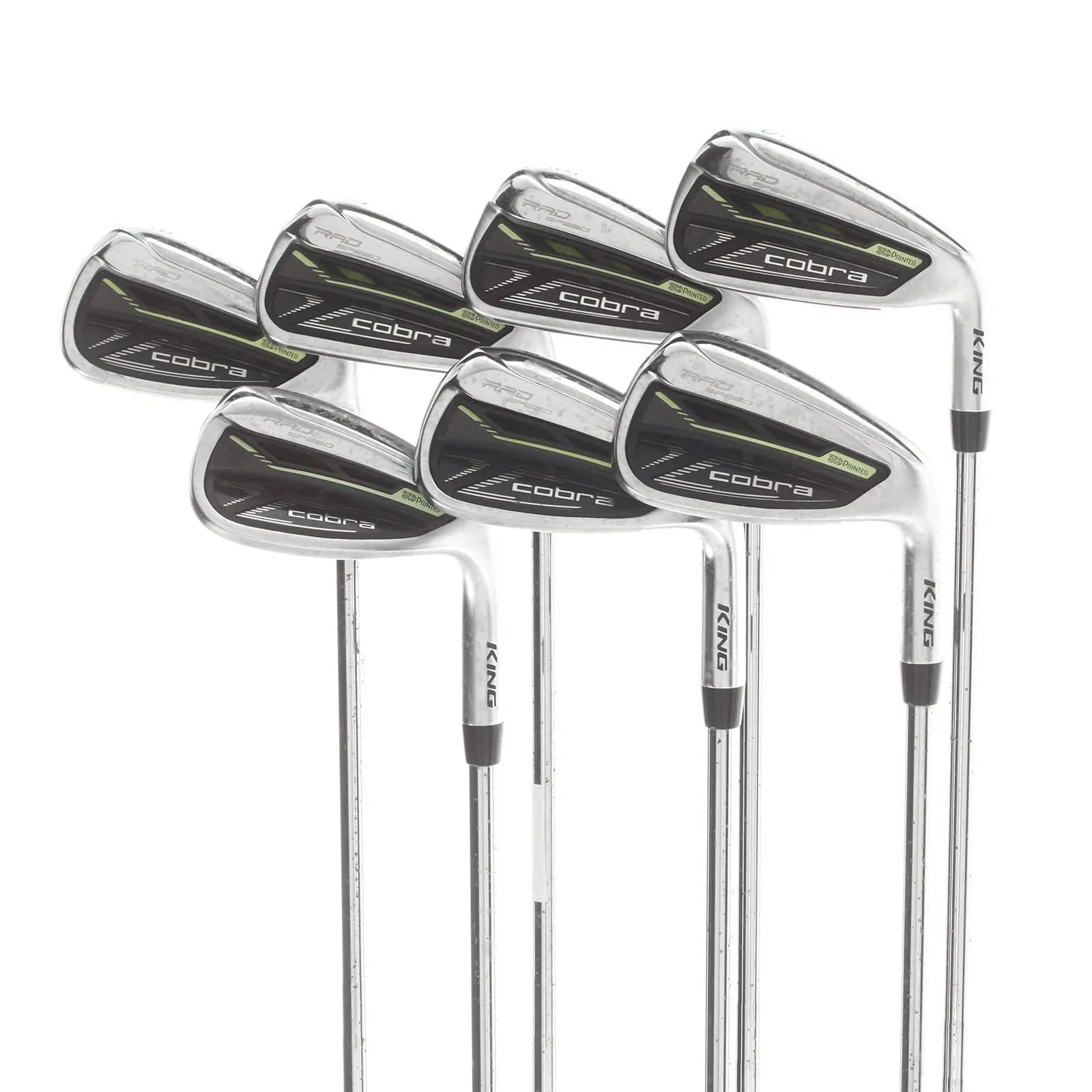 Cobra Radspeed Steel Mens Right Hand Irons 5-SW Stiff - KBS Tour 90