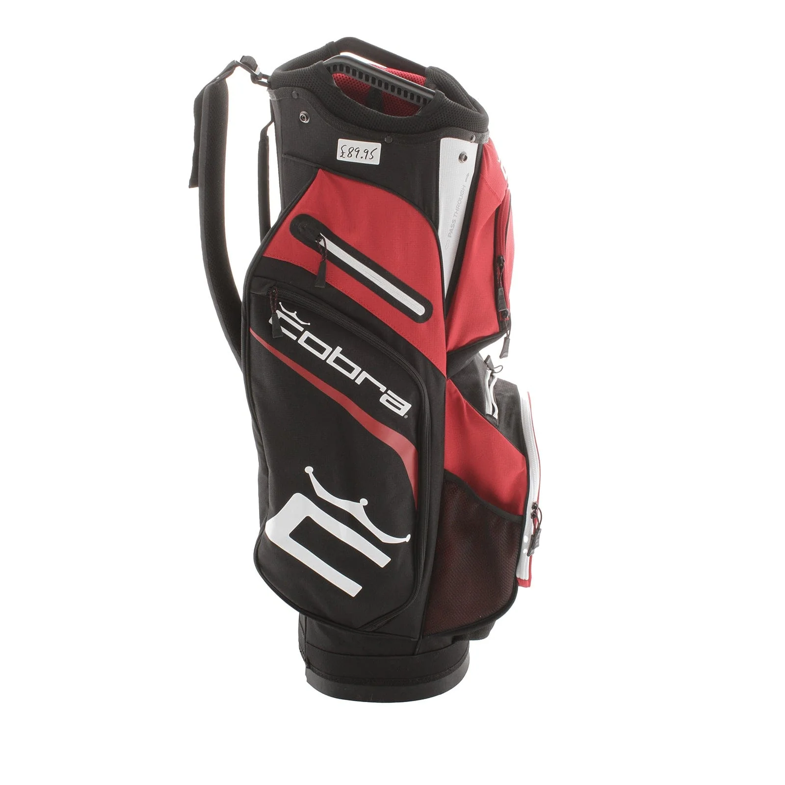 Cobra Signature Cart Bag - Black/White/Red - Image 3