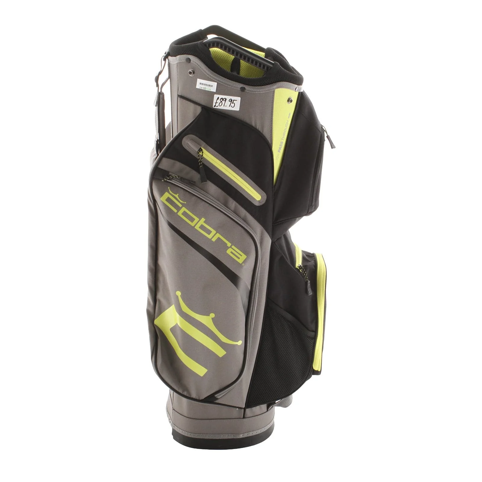 Cobra Signature Cart Bag - Grey/Black/Lime - Image 3
