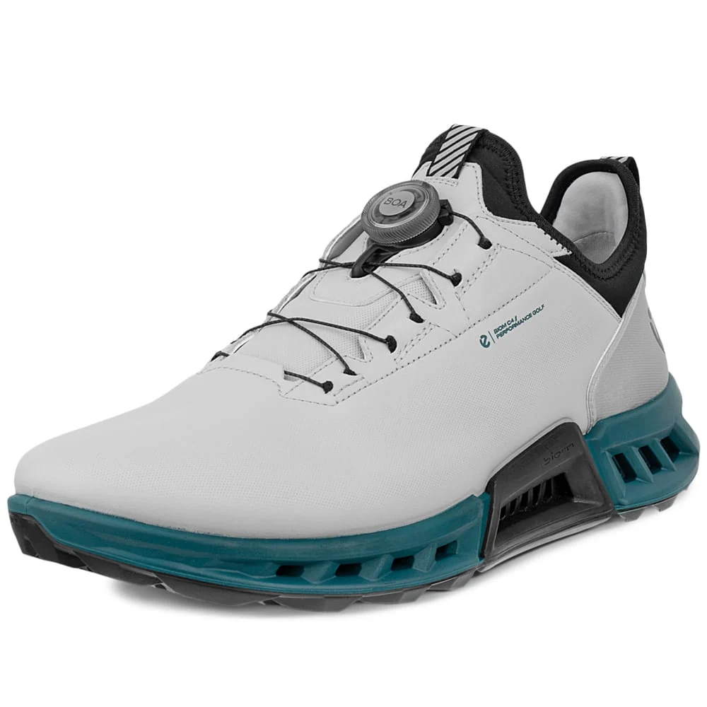 ECCO BIOM C4 Hybrid BOA GORE-TEX Spikeless Waterproof Shoes - Concrete/Baygreen - Image 4
