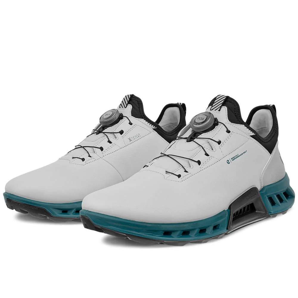 ECCO BIOM C4 Hybrid BOA GORE-TEX Spikeless Waterproof Shoes - Concrete/Baygreen - Image 7