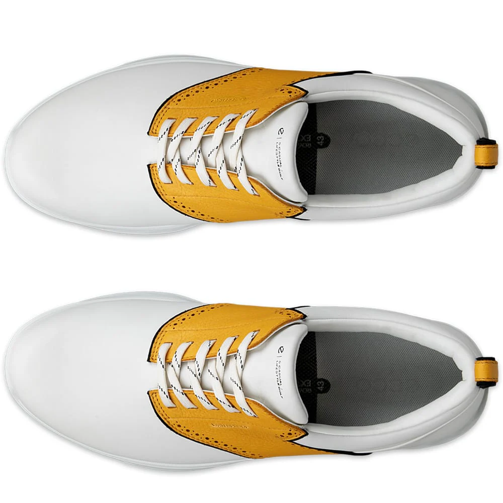 ECCO S-Casual Hybrid Waterproof Spikeless Shoes - White/Saffron - Image 3