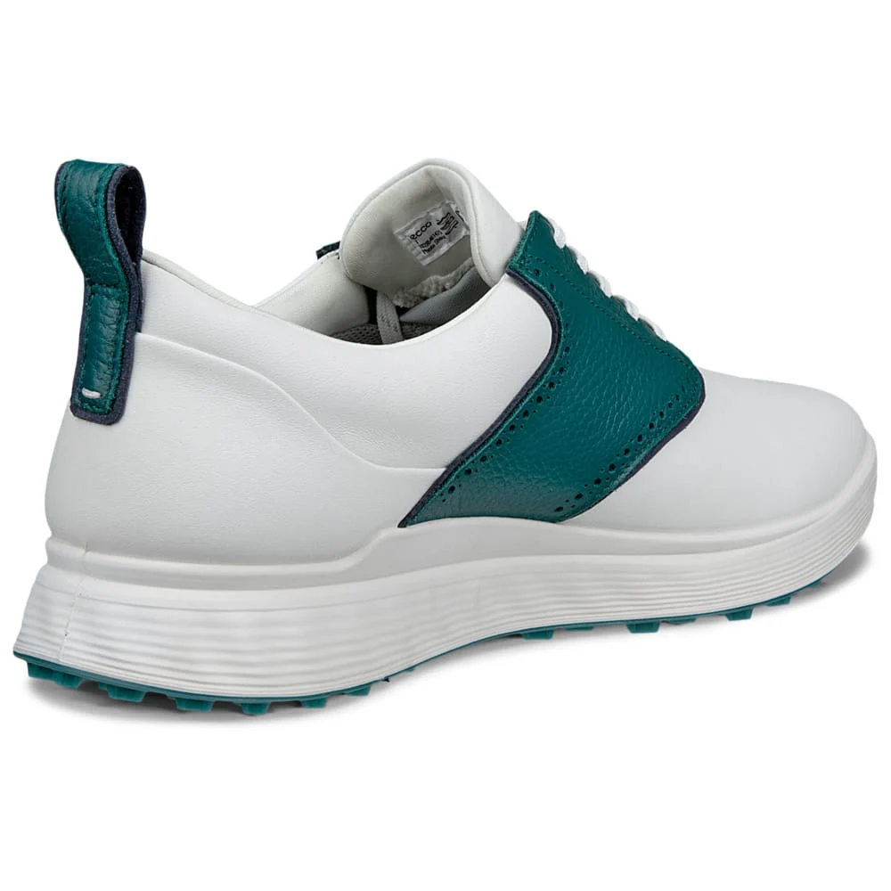 ECCO Golf S-Casual Waterproof Spikeless Shoes - White/Bay Green - Image 6
