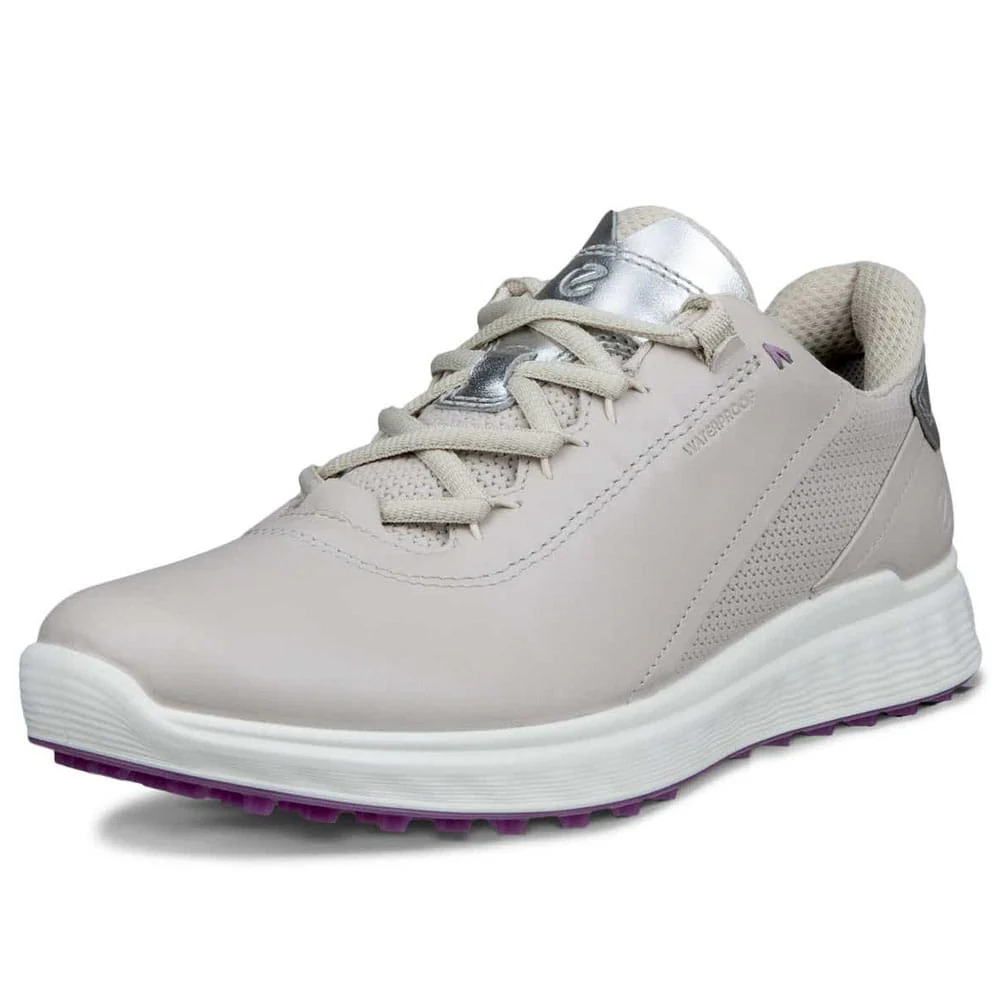 Ecco Golf S-Casual Waterproof Ladies Spikeless Shoes - Gravel/Silver Metallic - Image 4