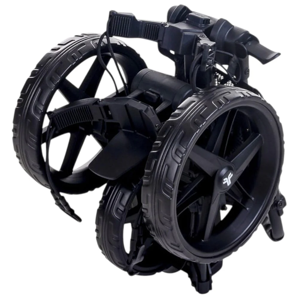 Fastfold Square 3-Wheel Push Trolley - Navy/Black - Image 2