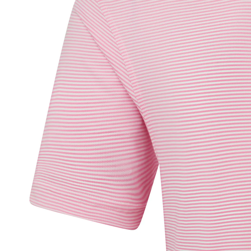 FootJoy Feeder Stripe Pique Polo Shirt - Pink Pop - Image 5