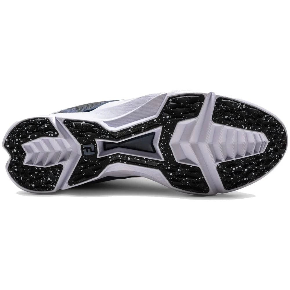 FootJoy Fuel Spikeless Waterproof Shoes - White/Navy/Silver - Image 2