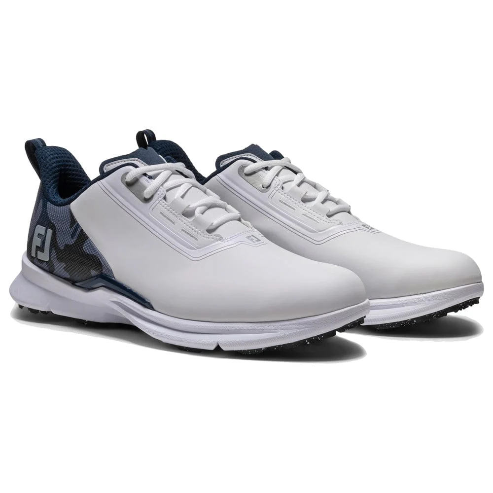 FootJoy Fuel Spikeless Waterproof Shoes - White/Navy/Silver - Image 7