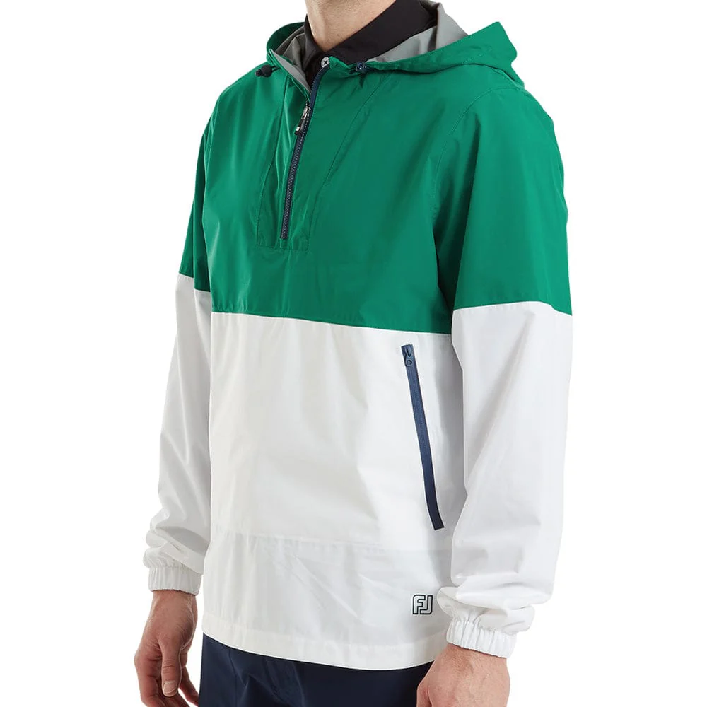 FootJoy Hydrolite X Waterproof Hoodie - Field Green/White - Image 3